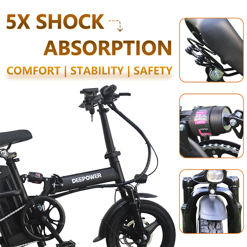 600W Peak Motor 20 mph Folding Ebike