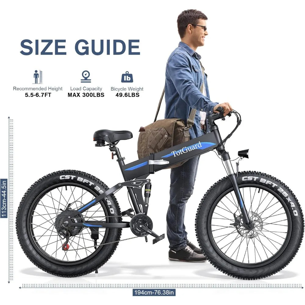 26" x4.0 Fat Tire Electric Bike