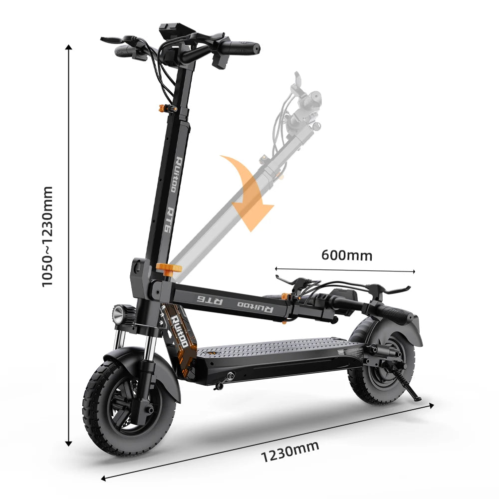 RuiToo RT6 1000W powerful  48V18.2AH Drive Electric scooters